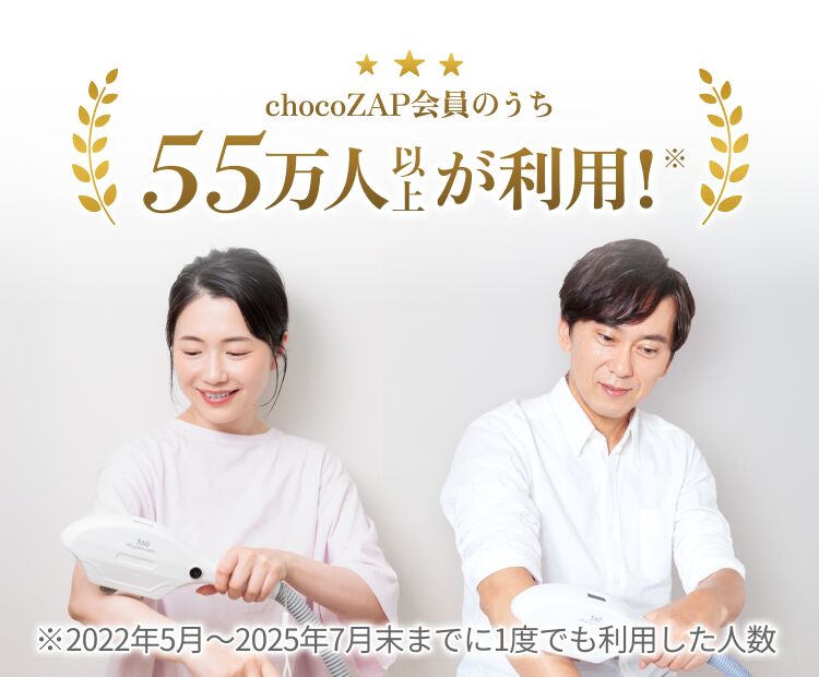 chocoZAP会員のうち90万人が利用！
