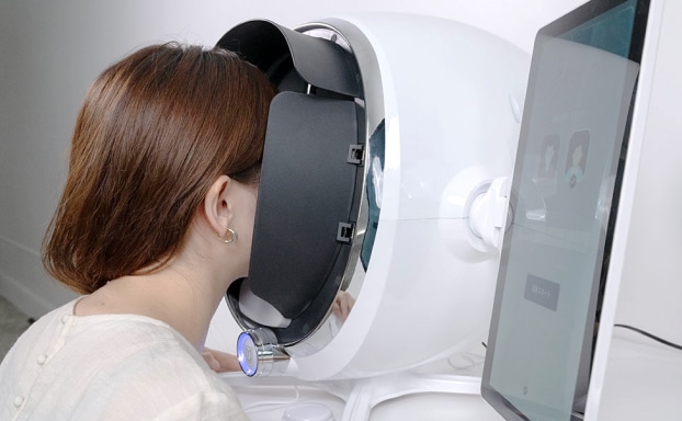 音声ガイドに従って撮影