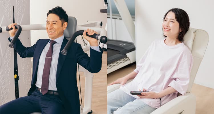 待ち時間を有効活用！ トレーニングマシンや他サービスも使い放題！