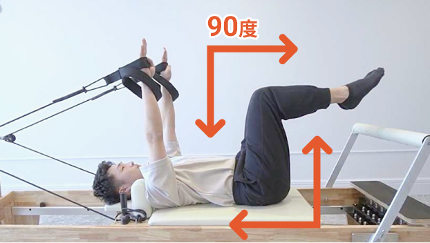 膝を90度にして上げる